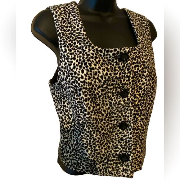 Jackets & Blazers - Vintage animal print vest / bustier style fitted top festival wear juniors 9/10